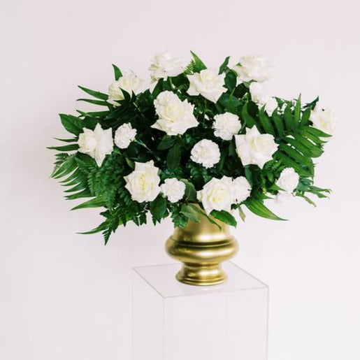 Emerald and Cream Full DIY Ceremony Flowers
