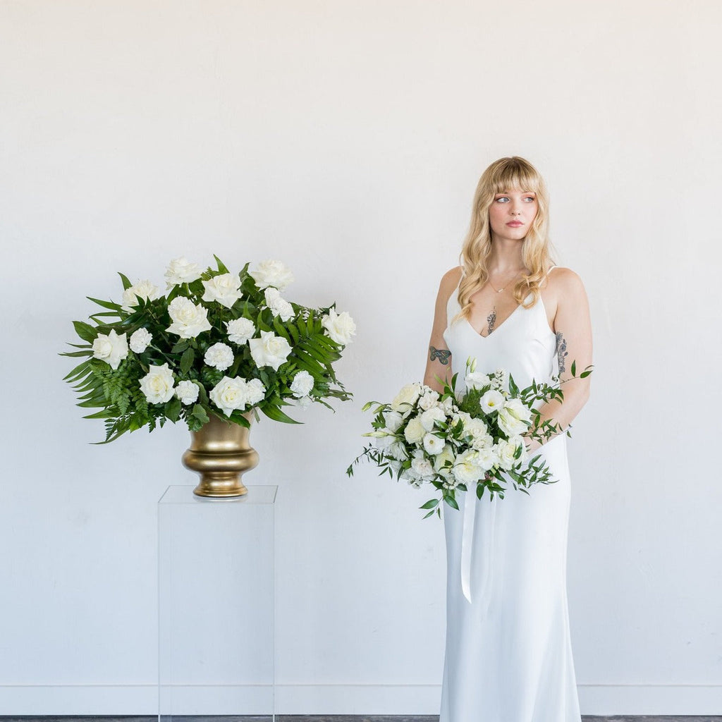 Emerald and Cream Full DIY Ceremony Flowers